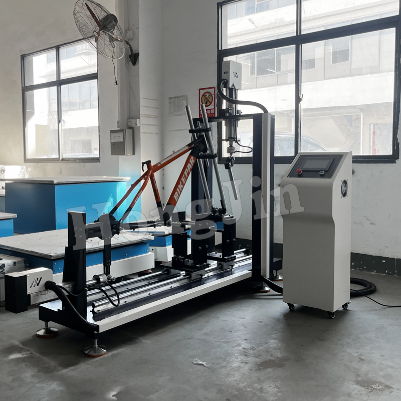 Bicycle frame horizontal and vertical fatigue testing machine