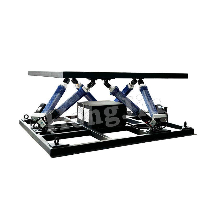 Six degrees of freedom rocking test bench
